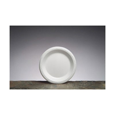 Elite Laminated Foam Dinnerware, Plate, 7" Diameter, White