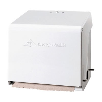 Mark II Crank Roll Towel Dispenser, 10 3/4x8 1/2x10 3/5, White