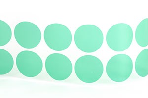 Tape Polyester DC 12" Circle 3.5Mil Green w/ liner 200/Roll