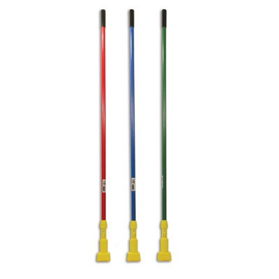 Gripper Fiberglass Mop Handle, 60", Blue/Yellow