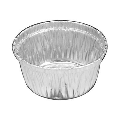 Aluminum Baking Cups, 4 oz, 3 3/8 dia x 1 9/16h