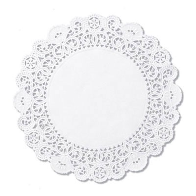 Brooklace Lace Doilies, Round, 5", White