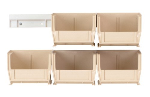 Hang-and-Stack Bin Complete Package 7-3/8" x 4-1/8" x 3" Ivory