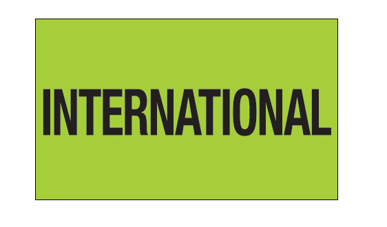Label 3x5 International Flourescent Green 500/RL