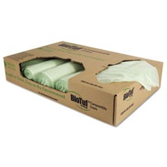 Bag Can Liner 34x48 1M 32Gal Compostable Green 20/BG 5RL/CS