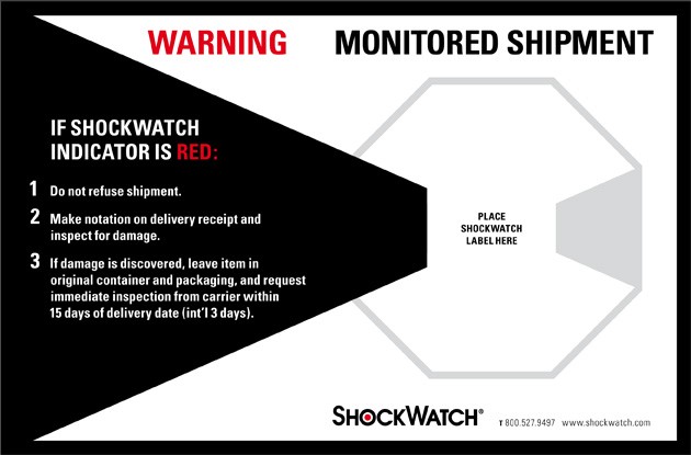 Label 5x8 Companion For Shockwatch 500/RL