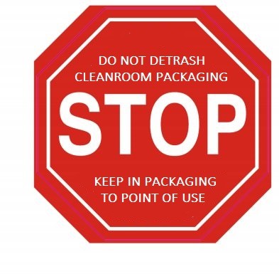 Label CR 2"x2" "Stop Do Not Detrash" Octagon LAM RED/WHT Perf 1,000/RL