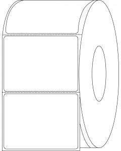 Label Direct Thermal Perforated 4x3 3" Core Coated 2000/RL 4/CS