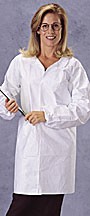 Lab Coat Tyvek Front Snaps No Pockets Elastic Wrist 2XL 30/CS