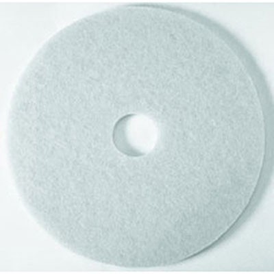 White Super Polish Floor Pads 4100, Polishing, 27" Diameter, White