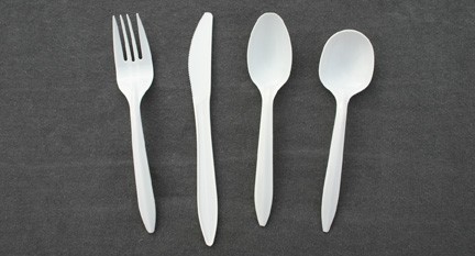 Spoons Medium Weight White PP 2.5g 10/100/CS