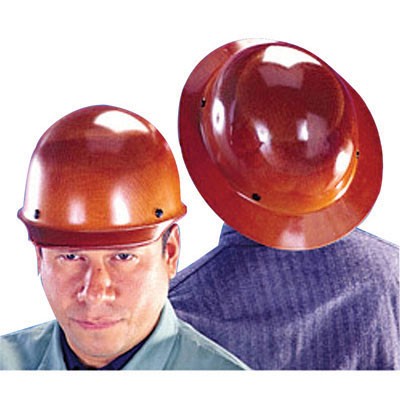 Skullgard Protective Hard Hats, Staz-On Pin-Lock Suspension, Lamp Bracket, Tan