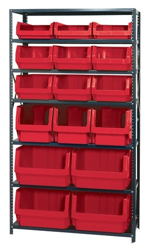 Magnum Bin Unit 18" x 42" x 75" Red