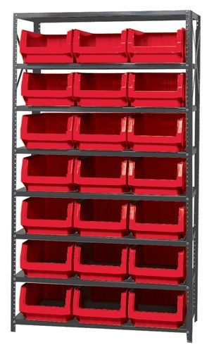 Magnum Bin Unit 18" x 42" x 75" Red