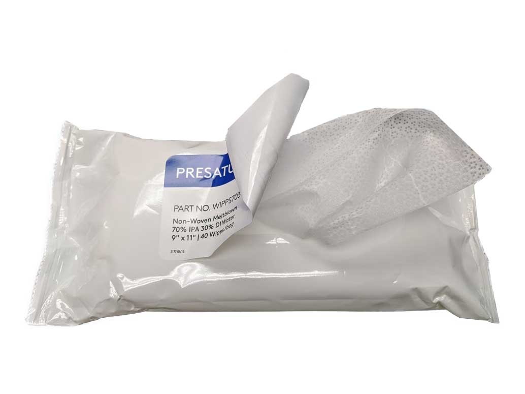 Wipe Polypropylene 9x11 70%IPA/30%DI MTI LOGO 50/PKG 15/CS