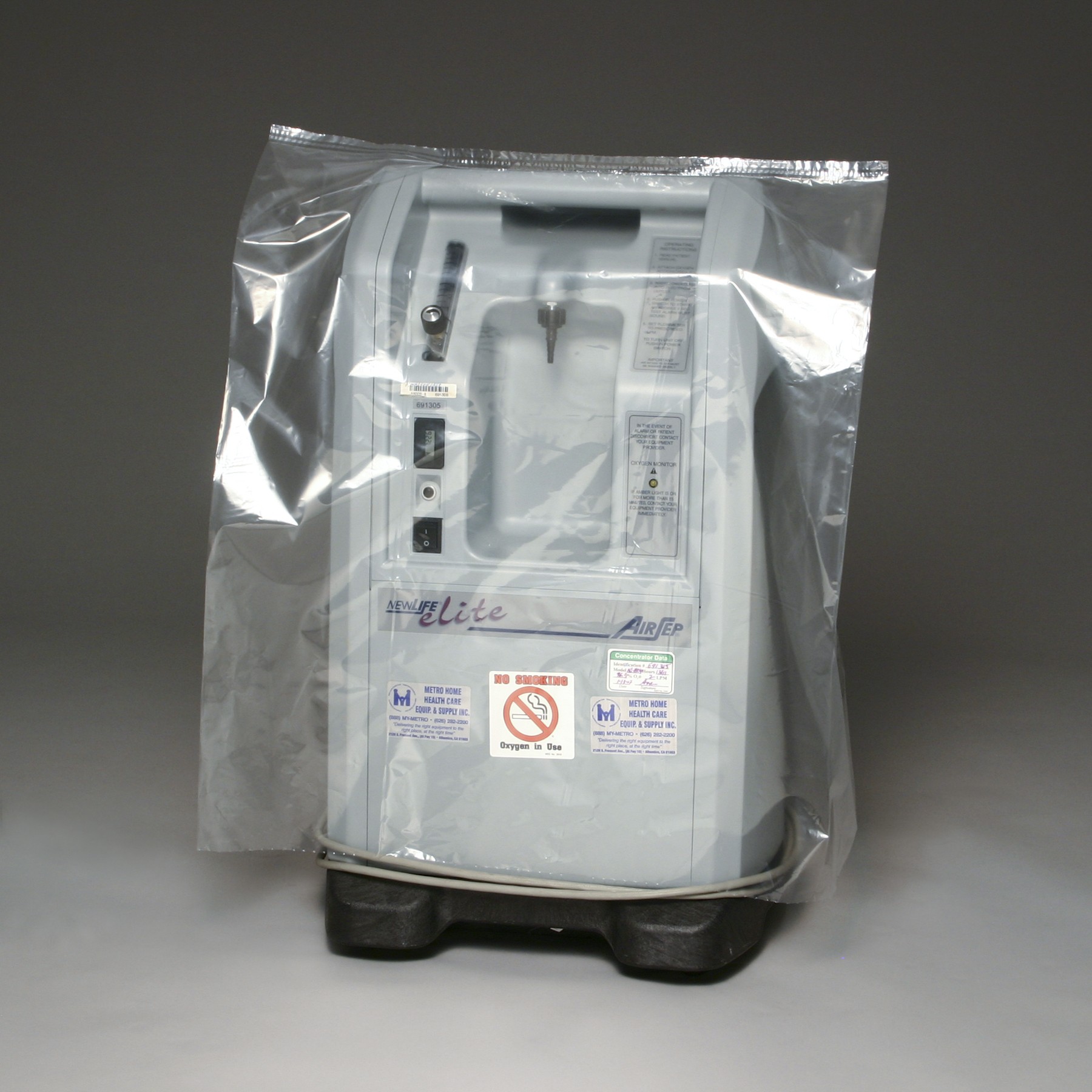 Bag Poly Gusset 25x15x30 1.5Mil Equipment Cover 350/RL