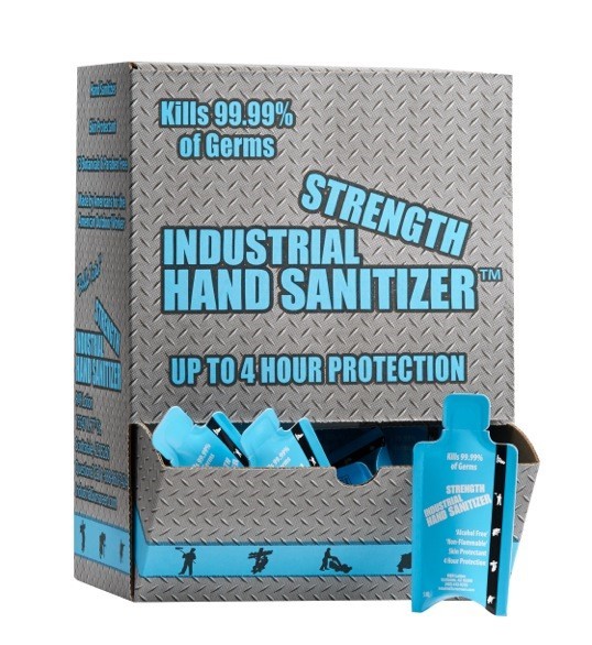 INDUSTRIAL HAND SANITIZER LOTION ALCOHOL FREE PAPER PACK BOX 100