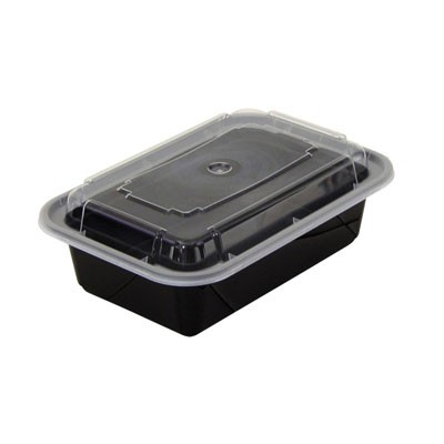 VERSAtainers, Black/Clear, 24oz, 5w x 7 1/4d x 2h