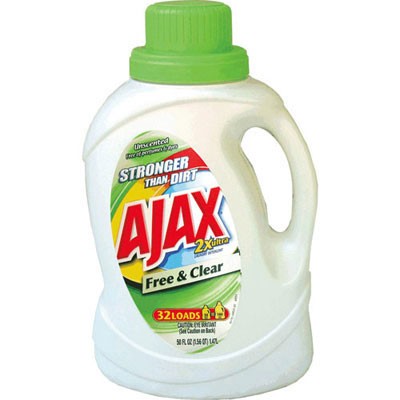 Ajax 2Xultra Liquid Detergent, Free & Clear, 50oz, Bottle