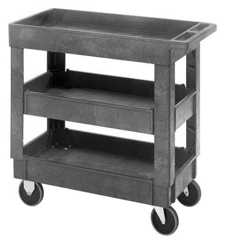 Polymer Mobile Cart 34-1/4" x 17-1/2" x 32-1/2"