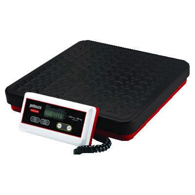 Pelouze Digital Receiving Scale, 400lb Cap, 7 3/4x12 Platform