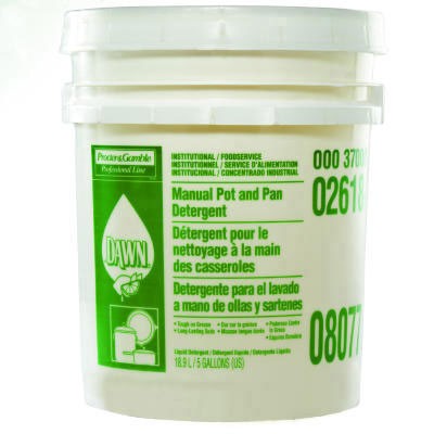 Manual Pot & Pan Dish Detergent, Lemon Scent, Liquid, 5 gal. Pail