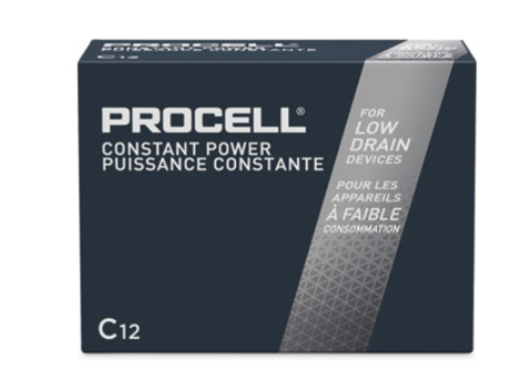 Batteries 'C' Alkaline Duracell Procell 12/BOX