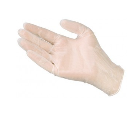 Glove Vinyl Large PF Clear 100/BX 10/CS