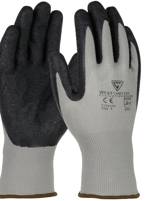 Glove Seamless Knit Nylon Medium W/Latex Coated Grip On Palm & Fingers