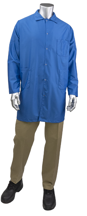 Lab Coat Staticon ESD Royal Blue Medium