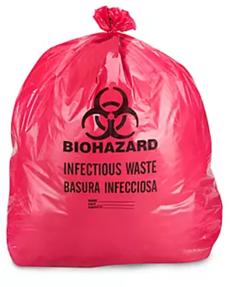 Bag Can Liner 24x23 1.3M Biohazard Red 250/CS