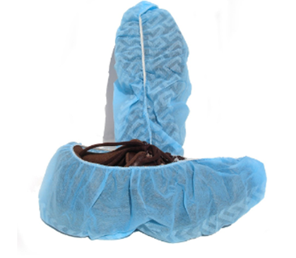 Shoe Cover SBPP Non-Skid w/Adhesive 16" Blue Hand Sewn Large 50/BG 6/CS