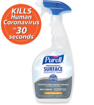 Disinfectant Purell Professional Surface 32oz Fresh Citrus Spray Btl 6/CS