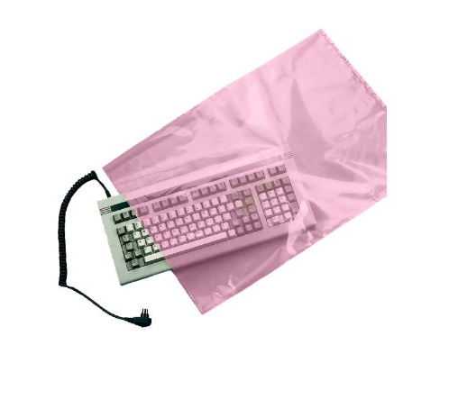 Bag Poly 14x14 4Mil Pink Antistatic Level 100 Cleanroom 500/cs