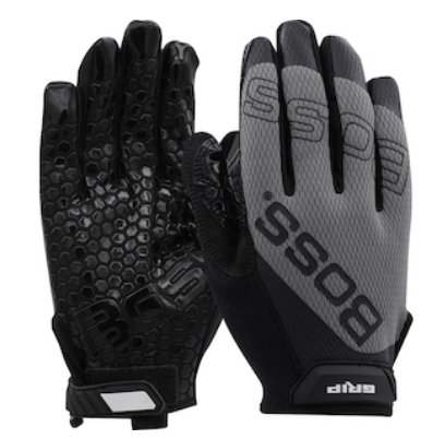 PVC & Silicone Palm Blk. Non-Slip Grip Spandex Back Size X-large