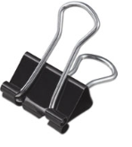 Binder Clips Small Black 3/8" Cap. 3/4" Wide 12/BOX