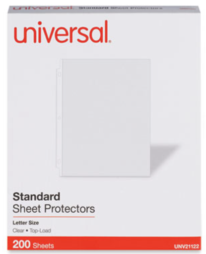 Sheet Protector Top Load Poly 8.5x11 Clear 200/BOX
