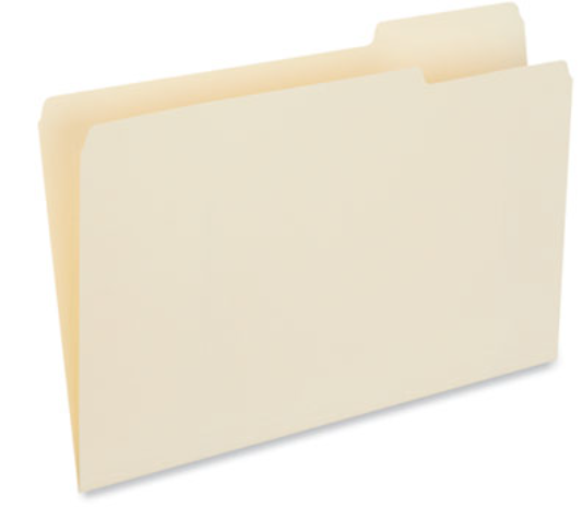 File Folders 1/3 Cut Tabs Right Position Legal Size 100/BX