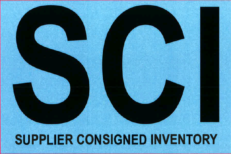 Label 4x6 "SCI" SG Litho Permanent Black on PMS283 250/RL