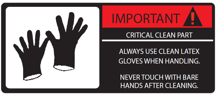 Label 2.75x6.5 "Important! Always Use Clean Latex Gloves" 500/Roll