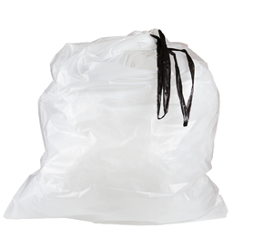 Bag Can Liner 24x28 .70Mil Drawstring White 25/RL 12/CS 300/CS 64/PLT