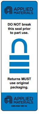 Label CR 3" Core Applied Lock 1x3 "DO NOT BREAK" Blue Perf 500/RL