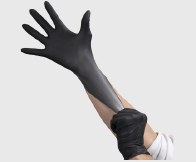 Glove Nitrile 10" 5Mil Industrial P/F Black Small 100/BX 10/CS