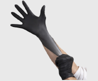 Glove Nitrile 10" 5Mil Industrial P/F Black Large 100/BX 10/CS