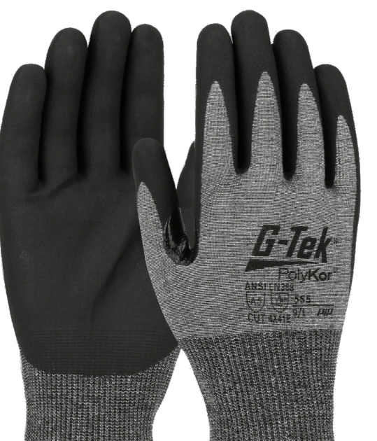 Glove Seamless Knit Medium PolyKor G-Tek Blended With Nitrile Coating