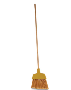 Broom Angle 53" Wood Handle Yellow