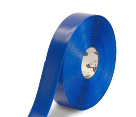 Tape Aisle Marking 2x100' Blue Heavy Duty 50Mil Mighty Line Beveled