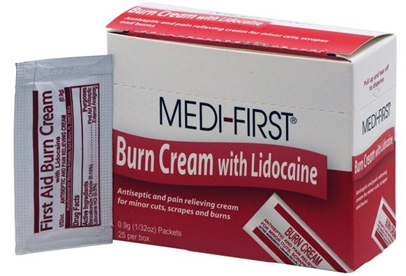 Burn Cream With Lidocaine 0.9Gram 25/Pkg