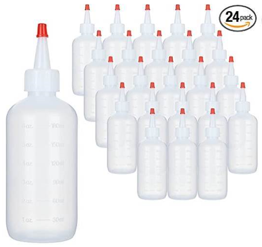 Bottle 6OZ Squeeze With Red Tip 24/PK