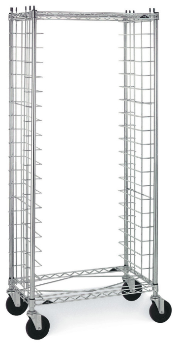 Cart Bun Rack 29"x18"x68" Chrome Plated W/Casters